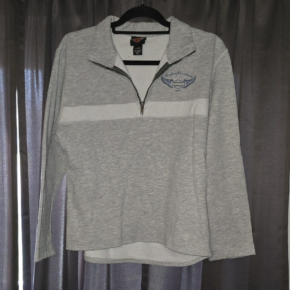 Barnett Harley-Davidson Light Gray Zip-Up Sweater (El Paso, TX)